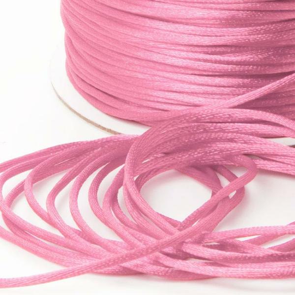 Satin Cord |  Satin Cord Baby Pink (2mmx100m) Craft Cord Satin Cord