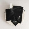 Satin Gift Bags |  Satin Gift Bag Large Pack 6 Black (15x24HcmH) Gift Bags Black