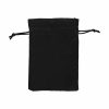 Satin Gift Bags |  Satin Gift Bag Medium Pack 6 Black (12.5x17HcmH) Gift Bags Black