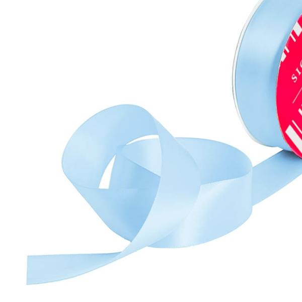 Satin Ribbons |  Bulk Ribbon Single Face Satin Baby Blue (38mmx50m) Fabric & Paper Ribbons Satin Ribbons