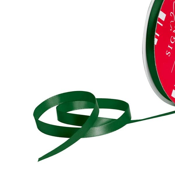 Satin Ribbons |  Bulk Ribbon Single Face Satin Hunter Green (10mmx50m) Fabric & Paper Ribbons Green