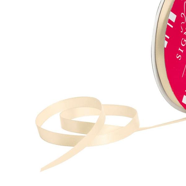 Satin Ribbons |  Bulk Ribbon Single Face Satin Ivory (10mmx50m) Fabric & Paper Ribbons Cream Ivory