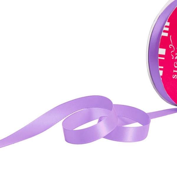 Satin Ribbons |  Bulk Ribbon Single Face Satin Light Purple (15mmx50m) Fabric & Paper Ribbons Satin Ribbons