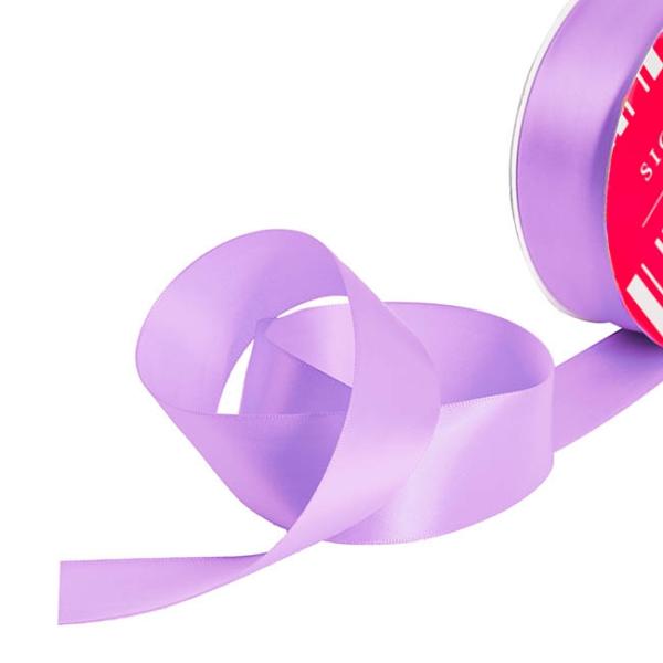 Satin Ribbons |  Bulk Ribbon Single Face Satin Light Purple (38mmx50m) Fabric & Paper Ribbons Satin Ribbons