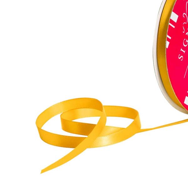 Satin Ribbons |  Bulk Ribbon Single Face Satin Mid Yellow (10mmx50m) Fabric & Paper Ribbons Satin Ribbons