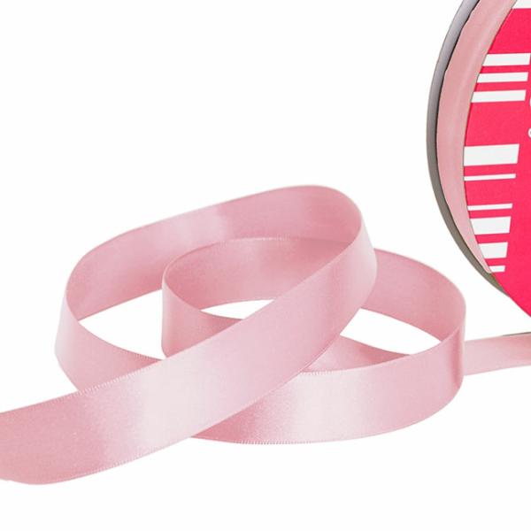 Satin Ribbons |  Jumbo Bulk Ribbon Single Face Satin Dust Pink (25mmx100m) Fabric & Paper Ribbons Satin Ribbons