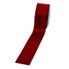 Satin Ribbons |  Ribbon Double Face Satin Shimmer Dark Red (50mmx20m) Fabric & Paper Ribbons Dark Red