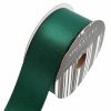 Satin Ribbons |  Ribbon Double Face Satin Shimmer Forest Green (38mmx20m) Fabric & Paper Ribbons Green