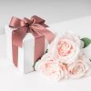 Satin Ribbons |  Ribbon Double Face Satin Shimmer Rose Gold (38mmx20m) Fabric & Paper Ribbons Rose Gold