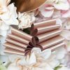 Satin Ribbons |  Ribbon Double Face Satin Shimmer Rose Gold (50mmx20m) Fabric & Paper Ribbons Rose Gold