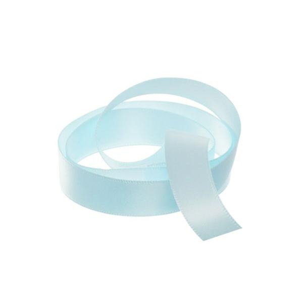 Satin Ribbons |  Ribbon Satin Deluxe Double Faced Baby Blue (15mmx25m) Fabric & Paper Ribbons Satin Ribbons