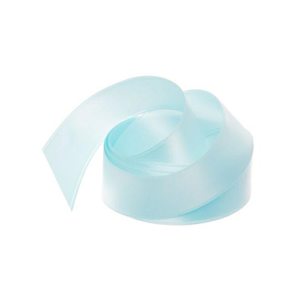 Satin Ribbons |  Ribbon Satin Deluxe Double Faced Baby Blue (25mmx25m) Fabric & Paper Ribbons Satin Ribbons