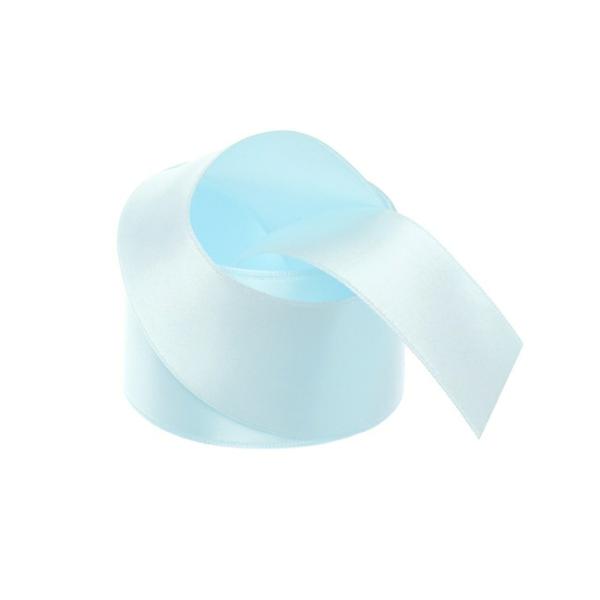 Satin Ribbons |  Ribbon Satin Deluxe Double Faced Baby Blue (38mmx25m) Fabric & Paper Ribbons Satin Ribbons