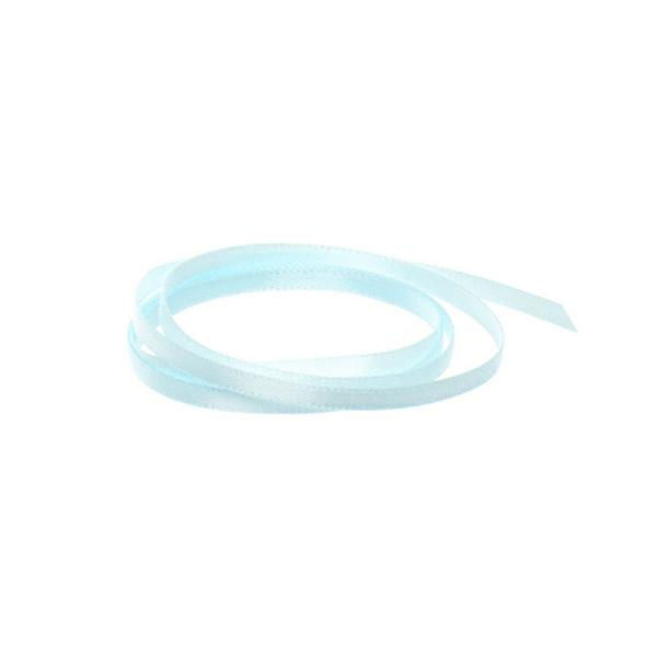 Satin Ribbons |  Ribbon Satin Deluxe Double Faced Baby Blue (3mmx50m) Fabric & Paper Ribbons Satin Ribbons