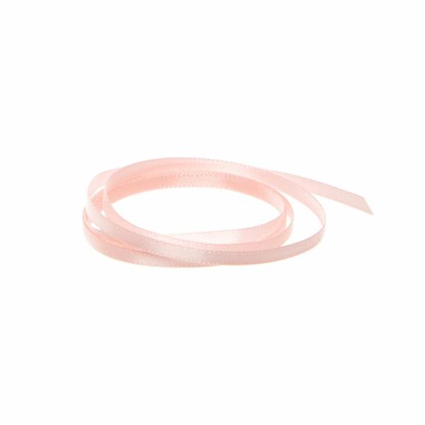 Satin Ribbons |  Ribbon Satin Deluxe Double Faced Baby Pink (3mmx50m) Fabric & Paper Ribbons Satin Ribbons