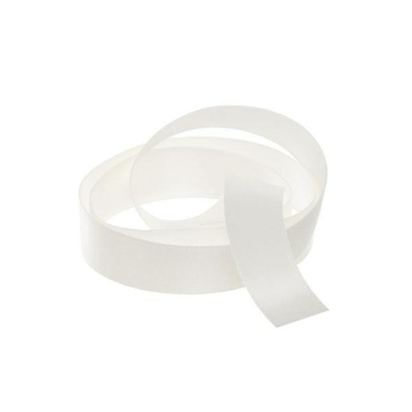 Satin Ribbons |  Ribbon Satin Deluxe Double Faced Bridal White (15mmx25m) Fabric & Paper Ribbons Satin Ribbons