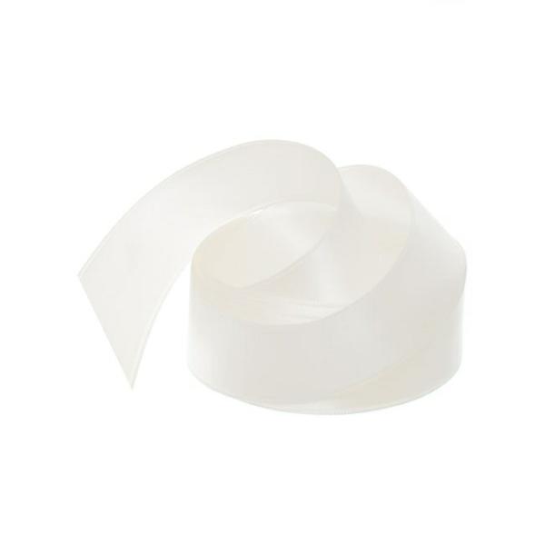 Satin Ribbons |  Ribbon Satin Deluxe Double Faced Bridal White (25mmx25m) Fabric & Paper Ribbons Satin Ribbons