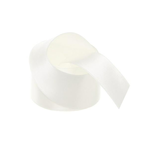 Satin Ribbons |  Ribbon Satin Deluxe Double Faced Bridal White (38mmx25m) Fabric & Paper Ribbons Satin Ribbons