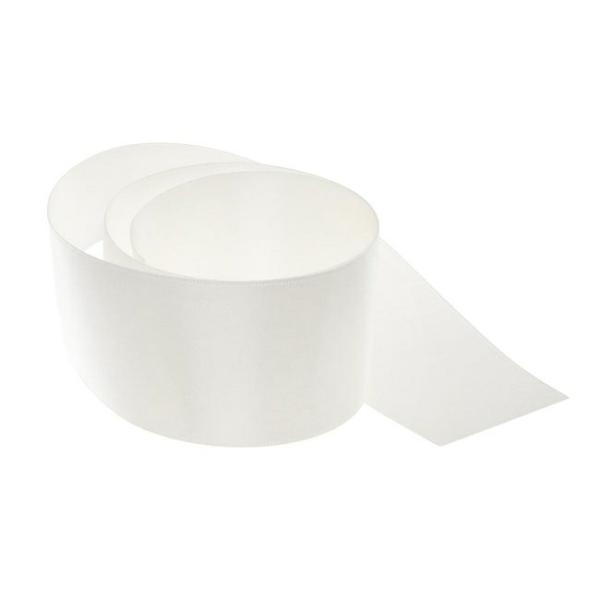 Satin Ribbons |  Ribbon Satin Deluxe Double Faced Bridal White (50mmx25m) Fabric & Paper Ribbons Satin Ribbons