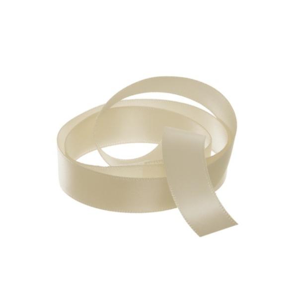 Satin Ribbons |  Ribbon Satin Deluxe Double Faced Champagne (15mmx25m) Fabric & Paper Ribbons Gold