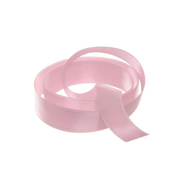 Satin Ribbons |  Ribbon Satin Deluxe Double Faced Dusty Pink (15mmx25m) Fabric & Paper Ribbons Satin Ribbons