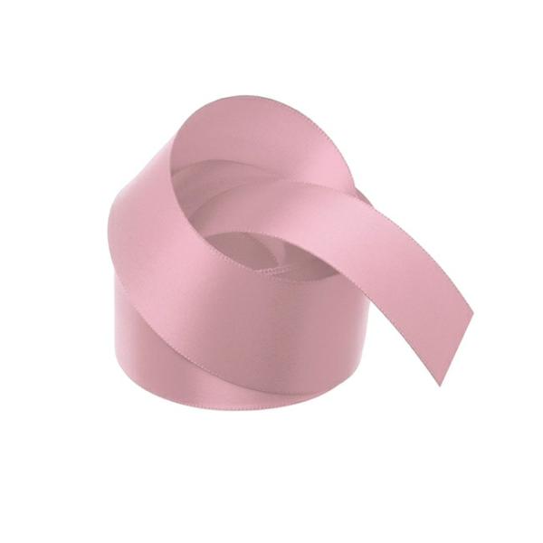 Satin Ribbons |  Ribbon Satin Deluxe Double Faced Dusty Pink (38mmx25m) Fabric & Paper Ribbons Satin Ribbons