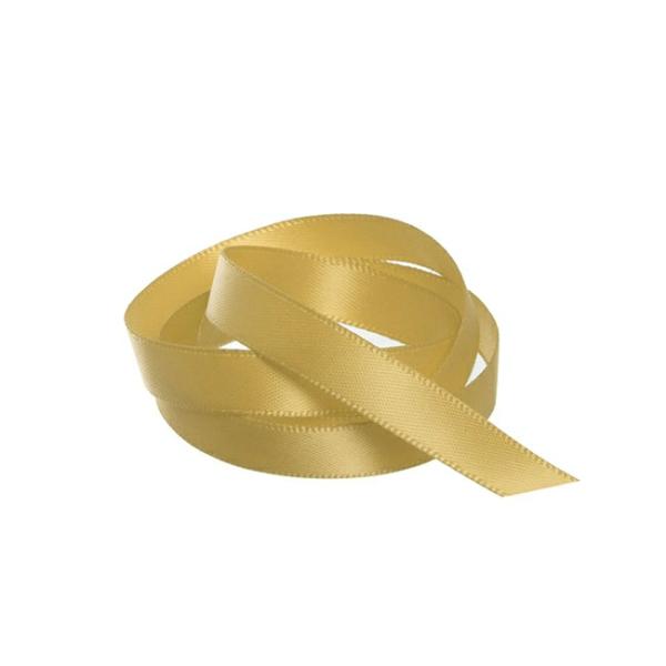 Satin Ribbons |  Ribbon Satin Deluxe Double Faced Gold (10mmx25m) Fabric & Paper Ribbons Gold