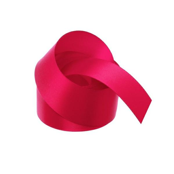 Satin Ribbons |  Ribbon Satin Deluxe Double Faced Hot Pink (38mmx25m) Fabric & Paper Ribbons Pink