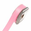 Satin Ribbons |  Ribbon Satin Deluxe Double Faced Mid Pink (25mmx25m) Fabric & Paper Ribbons Pink