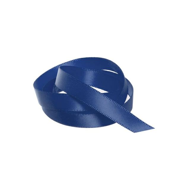 Satin Ribbons |  Ribbon Satin Deluxe Double Faced Navy (10mmx25m) Fabric & Paper Ribbons Blue