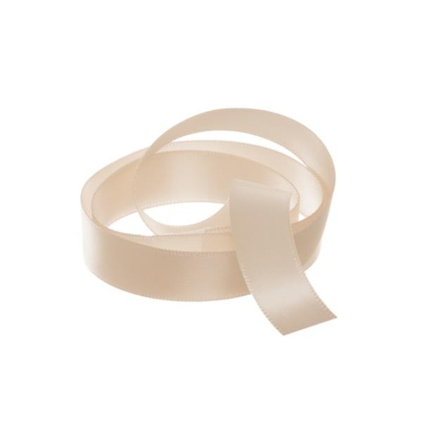 Satin Ribbons |  Ribbon Satin Deluxe Double Faced Nude (15mmx25m) Fabric & Paper Ribbons Satin Ribbons