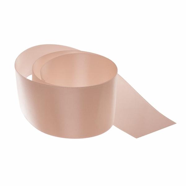 Satin Ribbons |  Ribbon Satin Deluxe Double Faced Rose Gold (50mmx25m) Fabric & Paper Ribbons Rose Gold