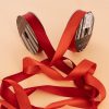 Satin Ribbons |  Ribbon Satin Deluxe Double Faced Rust (25mmx25m) Fabric & Paper Ribbons Orange