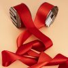 Satin Ribbons |  Ribbon Satin Deluxe Double Faced Rust (50mmx25m) Fabric & Paper Ribbons Orange