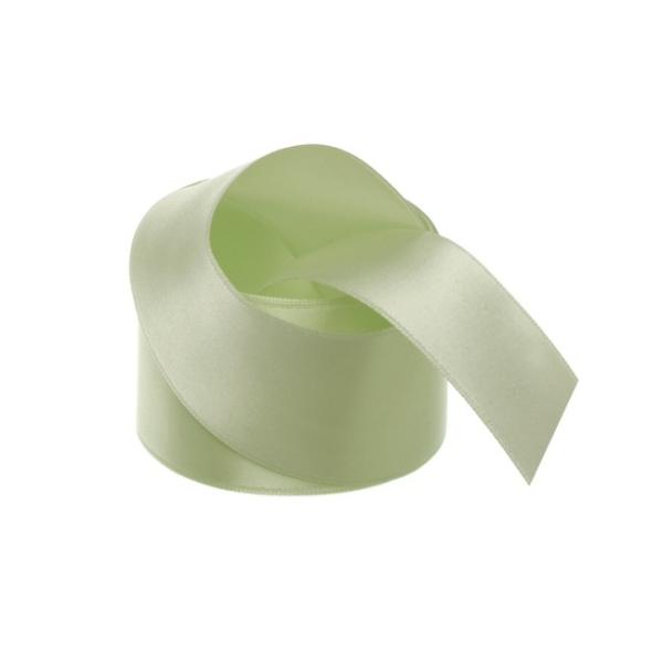 Satin Ribbons |  Ribbon Satin Deluxe Double Faced Sage (38mmx25m) Fabric & Paper Ribbons Satin Ribbons