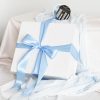 Satin Ribbons |  Ribbon Satin Deluxe Double Faced Sky Blue (50mmx25m) Fabric & Paper Ribbons Satin Ribbons