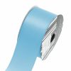 Satin Ribbons |  Ribbon Satin Deluxe Double Faced Sky Blue (50mmx25m) Fabric & Paper Ribbons Satin Ribbons