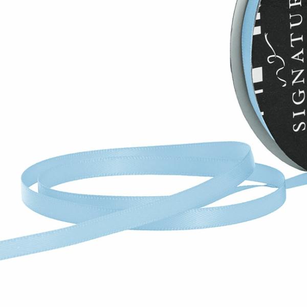 Satin Ribbons |  Ribbon Satin Deluxe Double Faced Sky Blue (6mmx25m) Fabric & Paper Ribbons Satin Ribbons