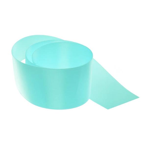 Satin Ribbons |  Ribbon Satin Deluxe Double Faced Tiffany Blue (50mmx25m) Fabric & Paper Ribbons Satin Ribbons