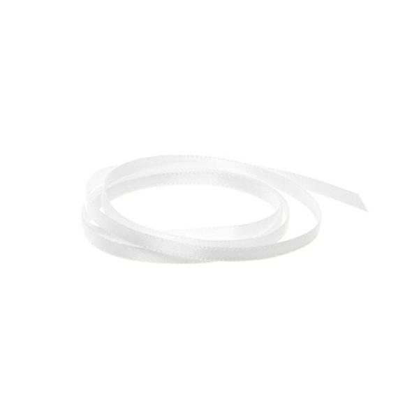 Satin Ribbons |  Ribbon Satin Deluxe Double Faced White (3mmx50m) Fabric & Paper Ribbons Satin Ribbons