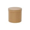 Stackable Gift Boxes |  Gift Box Round Brown Kraft (17cmDx16cmH) Set 3 Gift Boxes Soft Brown