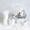 Stackable Gift Boxes |  Gift Flower Box Round White Set 5 (21x21cmH) Gift Boxes Stackable Gift Boxes