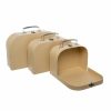 Suitcase Gift Boxes |  Suitcase Gift Box Brown Kraft (30x20x9cmH) Set 3 Gift Boxes Soft Brown