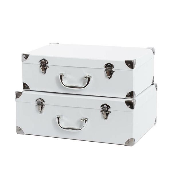 Suitcase Gift Boxes |  Suitcase Hamper Gift Box White (26Wx36Lx13cmH) Set 2 Gift Boxes Suitcase Gift Boxes