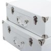 Suitcase Gift Boxes |  Suitcase Hamper Gift Box White (26Wx36Lx13cmH) Set 2 Gift Boxes Suitcase Gift Boxes