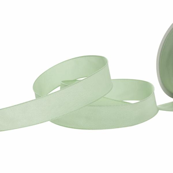 Taffeta Ribbon |  Ribbon Taffeta Woven Edge Pale Green (25mmx20m) Fabric & Paper Ribbons Soft Green