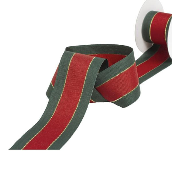 Tartan Ribbon |  Ribbon Grosgrain Traditional Red Green Gold (38mmx20m) Fabric & Paper Ribbons Assorted Colours