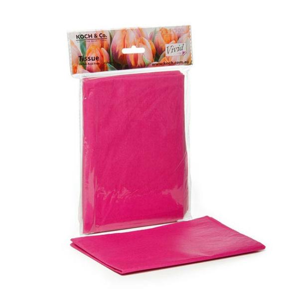 Tissue Paper |  Tissue Paper Mini Pack 24 Acid Free 17gsm Cerise (50x75cm) Tissue Paper Pink