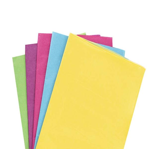 Tissue Paper |  Tissue Paper Mixed Pack 100 17gsm Carnival (50x75cm) Tissue Paper Assorted Colours