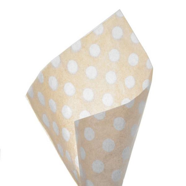 Tissue Paper |  Tissue Paper Packs 100 17gsm Natural Dots White(50x70cm) Wrapping Paper Cream Ivory